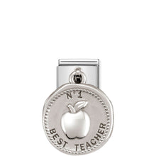 Load image into Gallery viewer, COMPOSABLE CLASSIC LINK 331804/20 BEST TEACHER WISHES CHARM IN 925 SILVER
