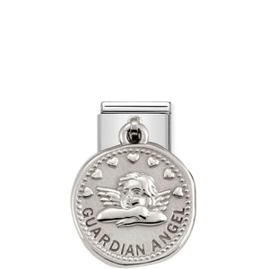 COMPOSABLE CLASSIC LINK 331804/21 GUARDIAN ANGEL WISHES CHARM IN 925 SILVER