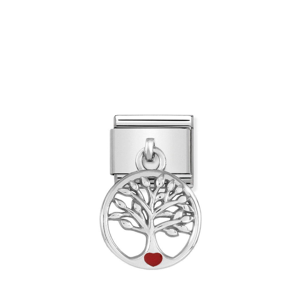 COMPOSABLE CLASSIC LINK 331805/07 TREE OF LIFE CHARM IN ENAMEL & 925 SILVER