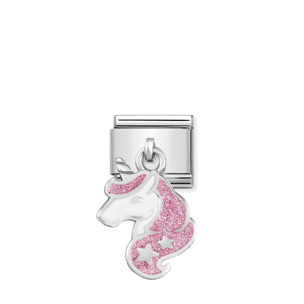 COMPOSABLE CLASSIC LINK 331805/13 UNICORN CHARM IN ENAMEL & 925 SILVER