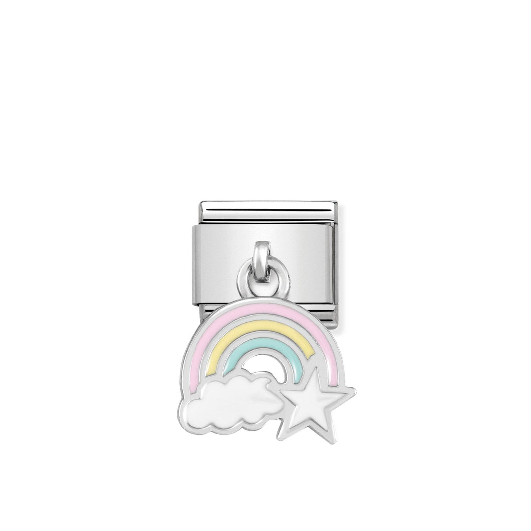 COMPOSABLE CLASSIC LINK 331805/17 RAINBOW CHARM IN ENAMEL & 925 SILVER