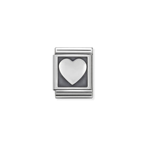 COMPOSABLE <STRONG>BIG LINK</STRONG> 332110/08 HEART IN 925 SILVER