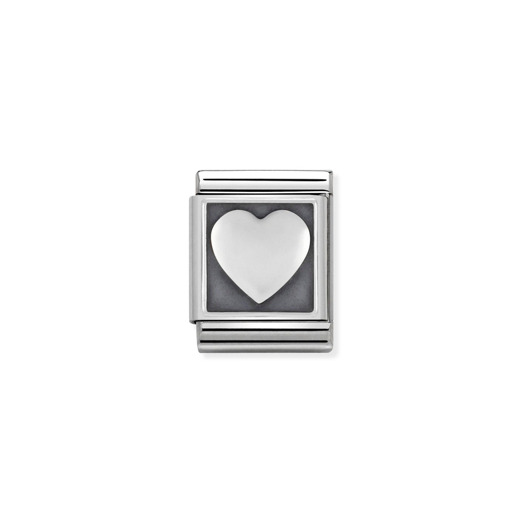 COMPOSABLE <STRONG>BIG LINK</STRONG> 332110/08 HEART IN 925 SILVER