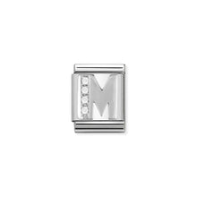 Load image into Gallery viewer, COMPOSABLE &lt;STRONG&gt;BIG LINK&lt;/STRONG&gt; 332301/13 LETTER M IN 925 SILVER AND CZ
