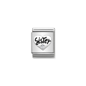 COMPOSABLE <STRONG>BIG LINK</STRONG> 332315/01 SISTER IN 925 SILVER AND CZ