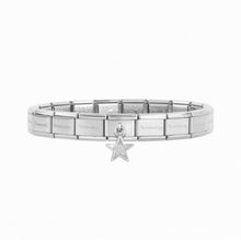 Load image into Gallery viewer, COMPOSABLE CLASSIC BRACELET SET 339182/20 WITH CHARM LINK GLITTER STAR IN 925 SILVER
