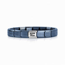 Load image into Gallery viewer, nomination blue bracelet with boss man link
