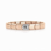 Load image into Gallery viewer, COMPOSABLE CLASSIC ROSE GOLD BRACELET SET 339234/35 WITH LINK BOSS LADY IN 925 SILVER
