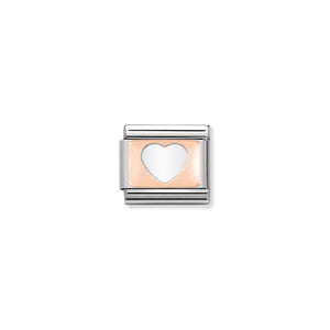 COMPOSABLE CLASSIC LINK 430101/08 HEART IN 9K ROSE GOLD