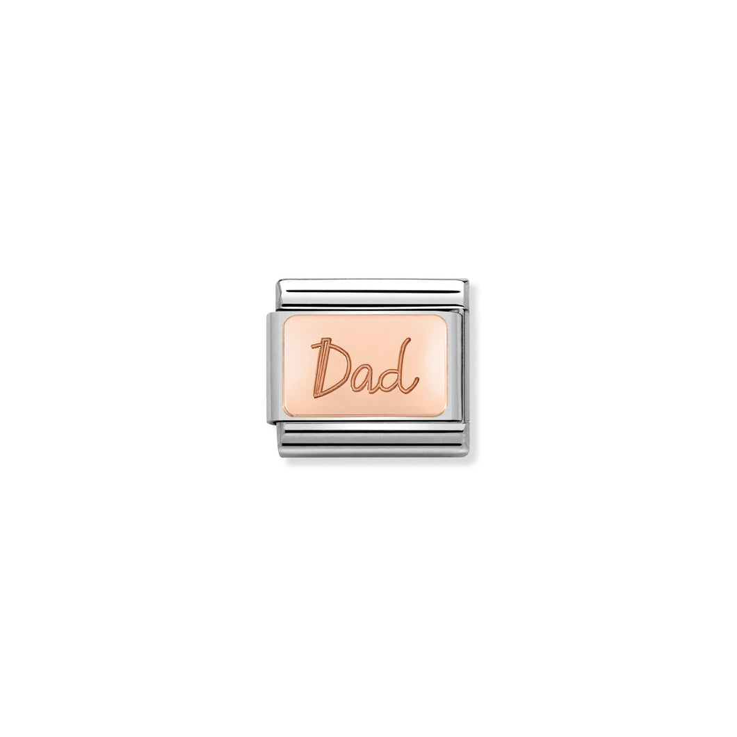 COMPOSABLE CLASSIC LINK 430101/32 DAD PLATE IN 9K ROSE GOLD