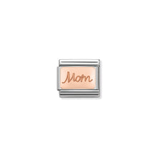 Load image into Gallery viewer, COMPOSABLE CLASSIC LINK 430101/33 MOM PLATE IN 9K ROSE GOLD
