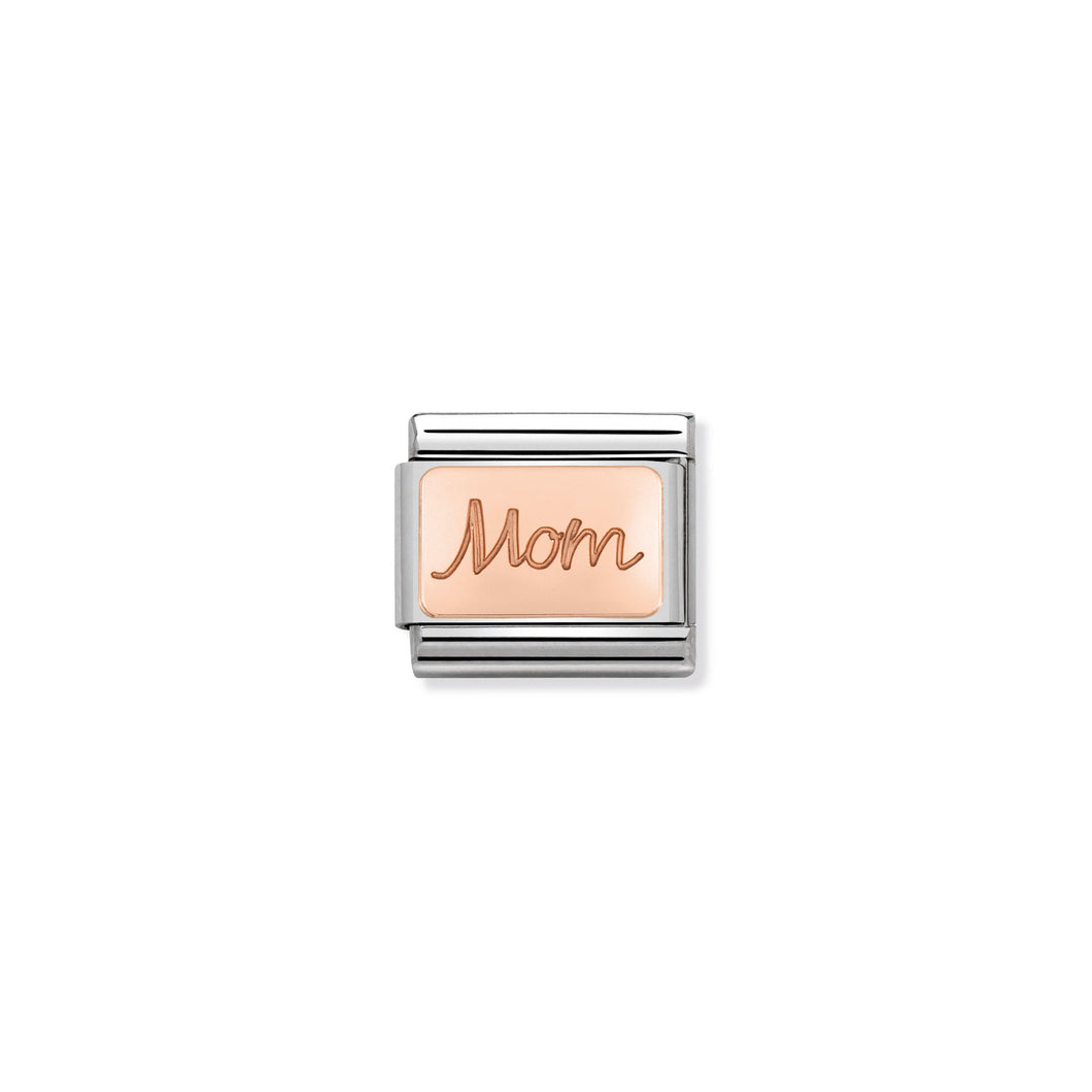COMPOSABLE CLASSIC LINK 430101/33 MOM PLATE IN 9K ROSE GOLD