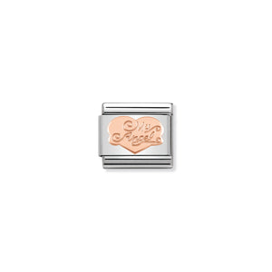 COMPOSABLE CLASSIC LINK 430104/02 HEART MY ANGEL IN 9K ROSE GOLD