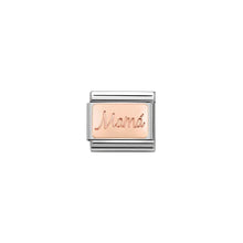 Load image into Gallery viewer, COMPOSABLE CLASSIC LINK 430108/09 MAMA ENGRAVED 9K ROSE GOLD PLATE
