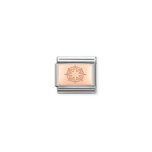 Load image into Gallery viewer, COMPOSABLE CLASSIC LINK 430110/03 WIND ROSE COMPASS 9K ROSE GOLD PLATE
