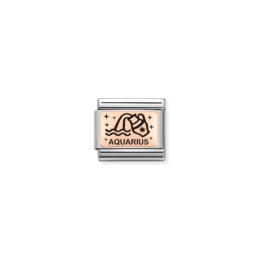 COMPOSABLE CLASSIC LINK 430112/11 AQUARIUS IN 9K ROSE GOLD