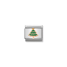 Load image into Gallery viewer, COMPOSABLE CLASSIC LINK 430203/05 CHRISTMAS TREE 9K ROSE GOLD &amp; ENAMEL

