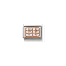 Load image into Gallery viewer, COMPOSABLE CLASSIC LINK 430301/01 WHITE PAVÉ CZ 9K ROSE GOLD PLATE
