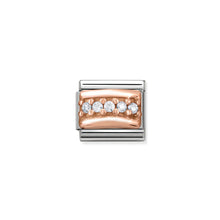 Load image into Gallery viewer, COMPOSABLE CLASSIC LINK 430304/01 WHITE PAVÉ CZ IN 9K ROSE GOLD

