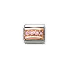 Load image into Gallery viewer, COMPOSABLE CLASSIC LINK 430304/06 PINK PAVÉ CZ IN 9K ROSE GOLD
