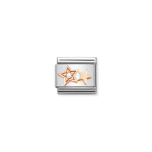 Load image into Gallery viewer, COMPOSABLE CLASSIC LINK 430305/35 DOUBLE STAR WITH CZ IN 9K ROSE GOLD
