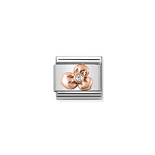 Load image into Gallery viewer, COMPOSABLE CLASSIC LINK 430305/02 FLOWER IN 9K ROSE GOLD &amp; CZ
