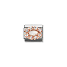 Load image into Gallery viewer, COMPOSABLE CLASSIC LINK 430308/12 WHITE MOTHER OF PEARL IN 9K ROSE GOLD &amp; CZ
