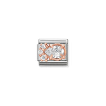 Load image into Gallery viewer, COMPOSABLE CLASSIC LINK 430309/01 WHITE DROP IN 9K ROSE GOLD &amp; CZ
