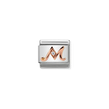 Load image into Gallery viewer, COMPOSABLE CLASSIC LINK 430310/13 LETTER M IN 9K ROSE GOLD
