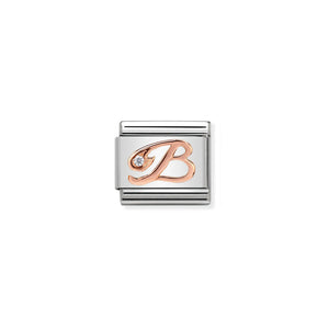COMPOSABLE CLASSIC LINK 430310/02 LETTER B IN 9K ROSE GOLD