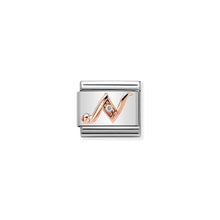 Load image into Gallery viewer, COMPOSABLE CLASSIC LINK 430310/14 LETTER N IN 9K ROSE GOLD
