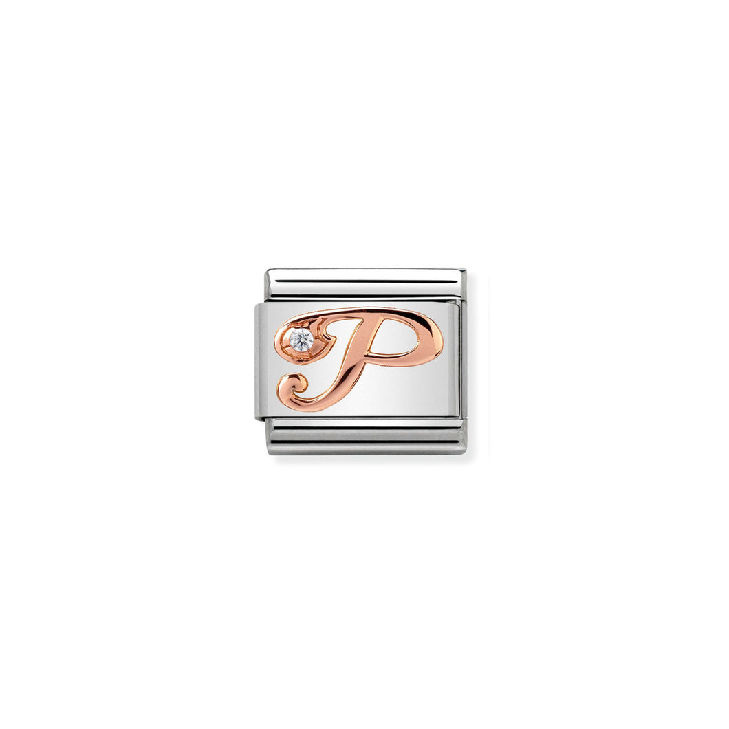 COMPOSABLE CLASSIC LINK 430310/16 LETTER P IN 9K ROSE GOLD