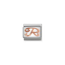 Load image into Gallery viewer, COMPOSABLE CLASSIC LINK 430310/18 LETTER R IN 9K ROSE GOLD
