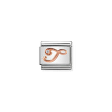Load image into Gallery viewer, COMPOSABLE CLASSIC LINK 430310/20 LETTER T IN 9K ROSE GOLD
