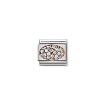 Load image into Gallery viewer, COMPOSABLE CLASSIC LINK 430314/04 WHITE CZ DOME IN 9K ROSE GOLD
