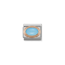 Load image into Gallery viewer, COMPOSABLE CLASSIC LINK 430501/06 TURQUOISE OVAL IN 9K ROSE GOLD
