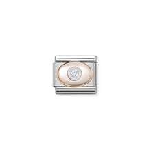 Load image into Gallery viewer, COMPOSABLE CLASSIC LINK 430504/02 PINK MOTHER OF PEARL &amp; CZ IN 9K ROSE GOLD
