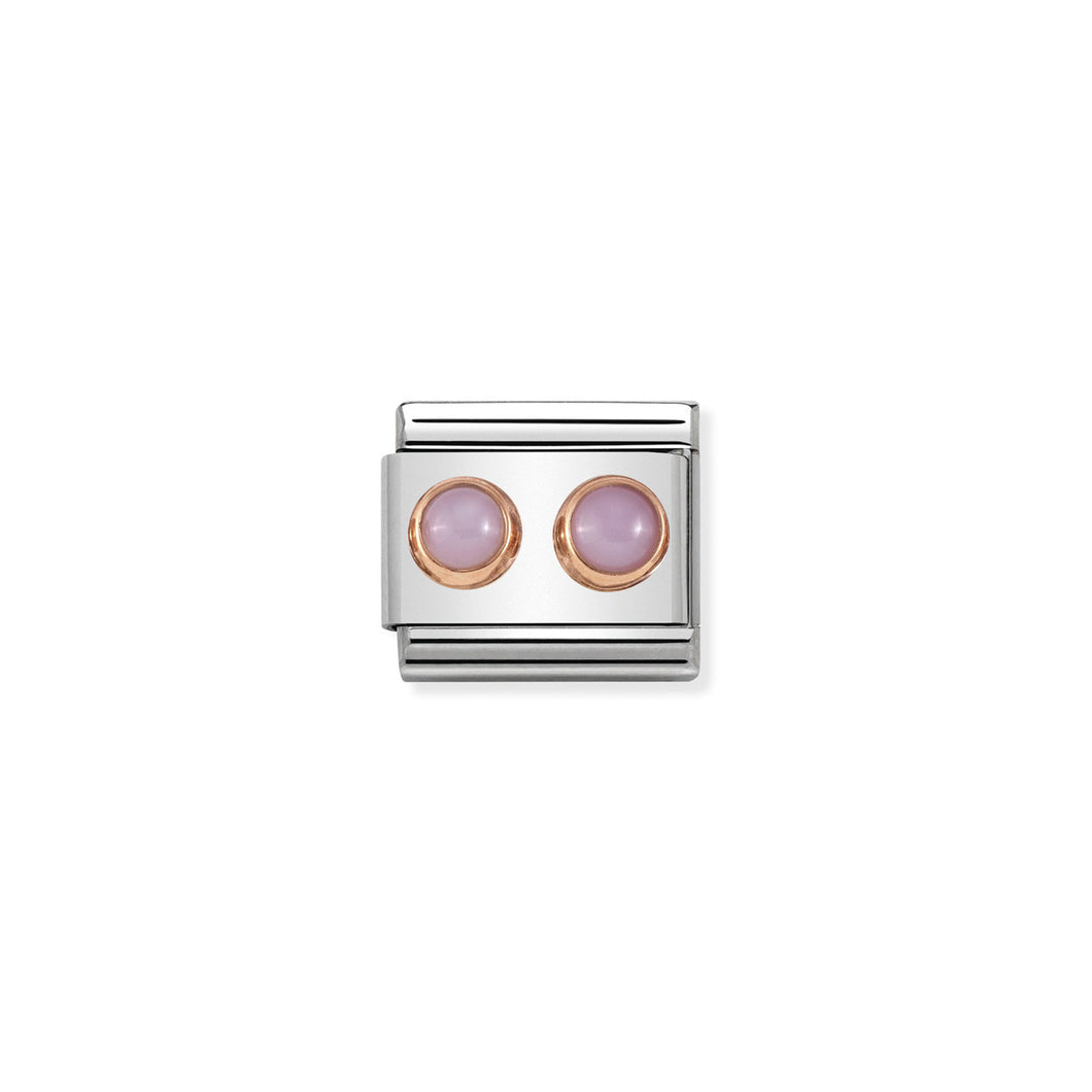COMPOSABLE CLASSIC LINK 430506/22 PINK OPAL IN 9K ROSE GOLD