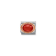 Load image into Gallery viewer, COMPOSABLE CLASSIC LINK 430507/11 RED CORAL IN 9K ROSE GOLD
