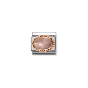 COMPOSABLE CLASSIC LINK 430507/34 APRICOT CHALCEDONY IN 9K ROSE GOLD