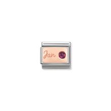Load image into Gallery viewer, COMPOSABLE CLASSIC LINK 430508/01 JANUARY GARNET IN 9K ROSE GOLD
