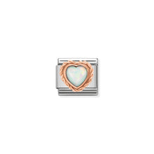 Load image into Gallery viewer, COMPOSABLE CLASSIC LINK 430509/22 WHITE OPAL HEART IN 9K ROSE GOLD
