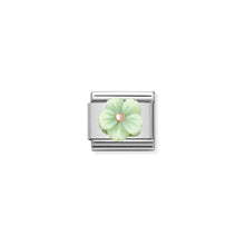Load image into Gallery viewer, COMPOSABLE CLASSIC LINK 430510/10 FLOWER IN GREEN IN 9K ROSE GOLD
