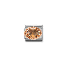 Load image into Gallery viewer, COMPOSABLE CLASSIC LINK 430603/012 OVAL FACETED CZ SMOKEY IN 9K ROSE GOLD
