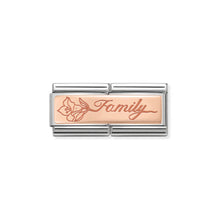Load image into Gallery viewer, COMPOSABLE CLASSIC DOUBLE LINK 430710/17 FAMILY WITH FLOWER IN 9K ROSE GOLD
