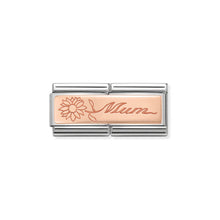 Load image into Gallery viewer, COMPOSABLE CLASSIC DOUBLE LINK 430710/18 MUM WITH FLOWER IN 9K ROSE GOLD
