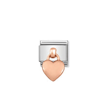 Load image into Gallery viewer, COMPOSABLE CLASSIC LINK 431800/01 HEART CHARM IN 9K ROSE GOLD
