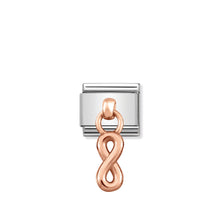 Load image into Gallery viewer, COMPOSABLE CLASSIC LINK 431800/10 INFINITY CHARM IN 9K ROSE GOLD
