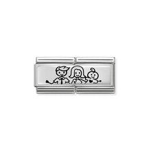 Load image into Gallery viewer, COMPOSABLE CLASSIC DOUBLE LINK 330710/32 FAMILY WITH BABY BOY IN 925 SILVER
