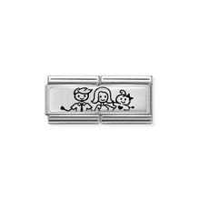 Load image into Gallery viewer, COMPOSABLE CLASSIC DOUBLE LINK 330710/33 FAMILY WITH BABY GIRL IN 925 SILVER
